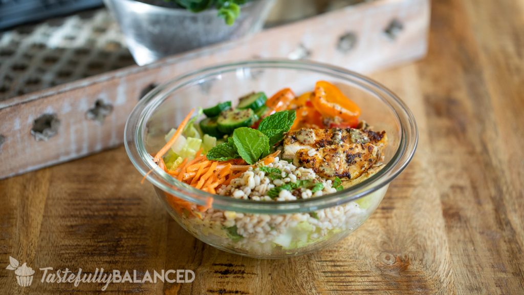 Grilled Chicken Barley Bowl